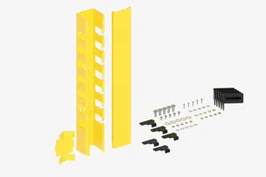 CommScope FGS-KTW1-CA-RC | FiberGuide Vertical Duct Kit with 1.5in Slot Spacing and Snap-on Cover with Retaining Clips, 2x2in, Yellow