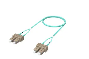 CommScope 2105093-6 | Fiber Optic Patch Cord, Duplex, OM4, SC/UPC to SC/UPC, LSZH & OFNR, aqua, 6 m
