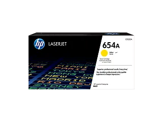 HP 654A Yellow Original LaserJet Toner Cartridge (CF332A) — HP product image