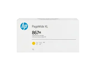 HP 867M 1-liter Yellow PageWide XL Ink Cartridge (3ED96A) — HP product image