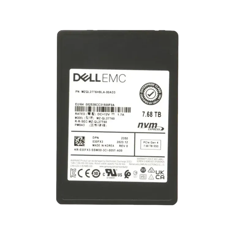 Dell 30FX3 7.68TB NVMe SSD