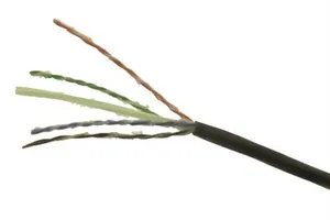 CommScope 760178129 | 1592A Category 6A F/UTP filled cable, outdoor, black jacket, aluminum tape shield, inner jacket, 4 pair count, 1000 ft (305 m) length, reel