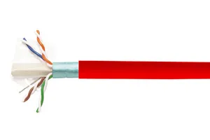 CommScope 884024104/10 | CS44R ETL Verified Category 6A F/UTP Cable, non-plenum, red jacket, 4 pair count, 1000 ft (305 m) length reel