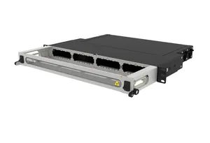 CommScope 760210732 | High Density 1U modular cassette fixed Panel, accepts (4) G2 modules or MPO panels, providing up to 48 duplex LC ports, or up to 32 MPO ports