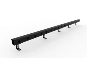 CommScope FGSB-KTW1-JB | FiberGuide Vertical Duct Kit with 4in Slot Spacing and Hinged Cover, 2x2in, Black