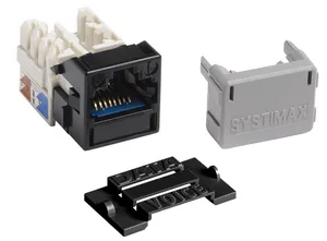 CommScope 760250046 | GigaSPEED X10D M-Series Modular Jack, RJ45, Cat6A Unshielded, Black (24 ea/pkg)