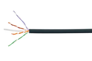 CommScope 760175281 | GigaSPEED XL 5071A ETL Verified Category 6 U/UTP Cable, LSZH, non-plenum CMR rated, black jacket, 4 pair count, 3000 ft (914 m) length, reel