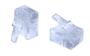 CommScope 6-557971-2 | Modular Plug, 6P/6C, unshielded, small conductor, std. body, flat oval, 2.29x6.61 mm cable jack OD, 500/bag