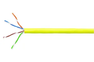 CommScope 107001687 | PowerSUM 1061C ETL Verified Category 5e U/UTP Cable, non-plenum CM rated, yellow jacket, 4 pair count, 1000 ft (305 m) length, WE TOTE box