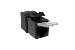 CommScope 760241197 | SL-Series Modular Jack, RJ45, Cat6A Unshielded, with Dust Cover, Black