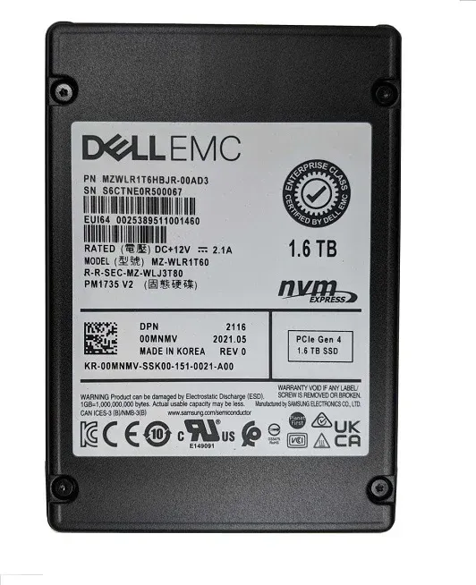 Dell 0MNMV 1.6TB NVMe SSD