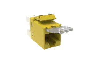 CommScope 1375187-YL | SL-Series Modular Jack, RJ45, Cat6 Unshielded, with Dust Cover, Yellow