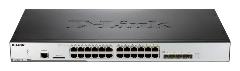 D-Link 20-Port Gigabit Unified Wireless Switch, 4 Gigabit.. DWS-3160-24TC product image