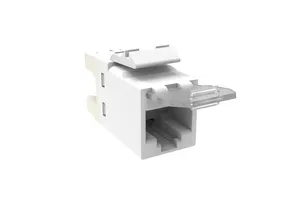 CommScope 1-1375187-3 | SL-Series Modular Jack, RJ45, Cat6 Unshielded, with Dust Cover, ProWhite