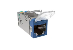 CommScope 2153365-BL | SL-Series Modular Jack, RJ45, Cat6A Shielded, with Dust Cover, Blue