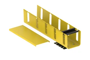 CommScope FGS-KTW2-D | FiberGuide Vertical Duct Kit with 4in Slot Spacing and Snap-On Cover, 4x4in, Yellow