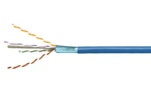 CommScope 874019204/10 | CS44P-IO Indoor/Outdoor Category 6A U/UTP Cable, plenum, outdoor rated, blue jacket, 4 pair count, 1000 ft (305 m) length reel