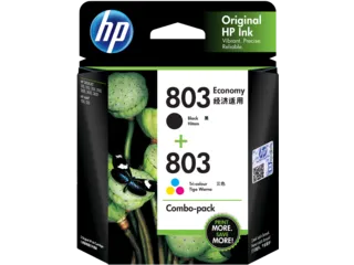 HP 803 2-pack Economy Black/Tri-color Original Ink Cartridges (3YP93AA) — HP product image