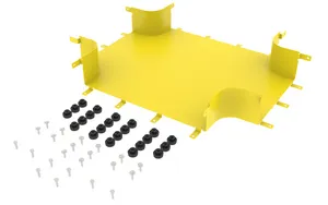 CommScope FGS-MHXP-M/F | FiberGuide Horizontal Cross with Dual 4x18in and Dual 4x12in Exits, Yellow