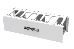 CommScope 760260373 | CableGuide 360 Horizontal Trough Kit, 3 RU, 19 in, Single Sided, White