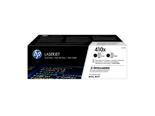 HP 410X 2-pack High Yield Black Original LaserJet Toner Cartridges (CF410XD) — HP product image