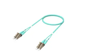 CommScope 2160046-9 | Fiber Optic Patch Cord, Duplex, Multimode, LC/UPC to LC/UPC, aqua, 9 m