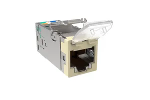 CommScope 2153365-1 | SL-Series Modular Jack, RJ45, Cat6A Shielded, with Dust Cover, Light Almond