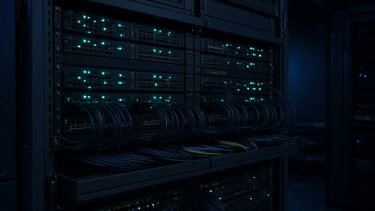 Network switching equipment in a rack