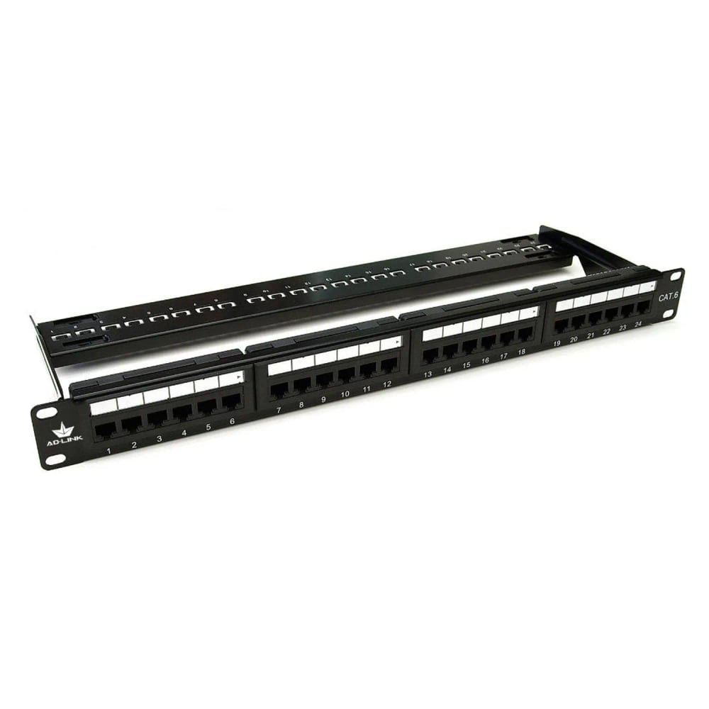 DLINK 24 PORT CAT6 LOADED PATCH PANEL