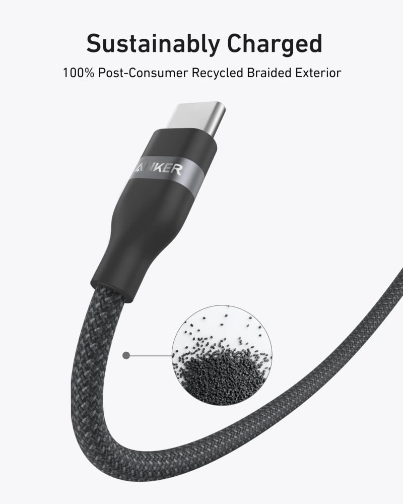 ANKER 322 USB-C TO USB-C BRAIDED CABLE -3F BLACK