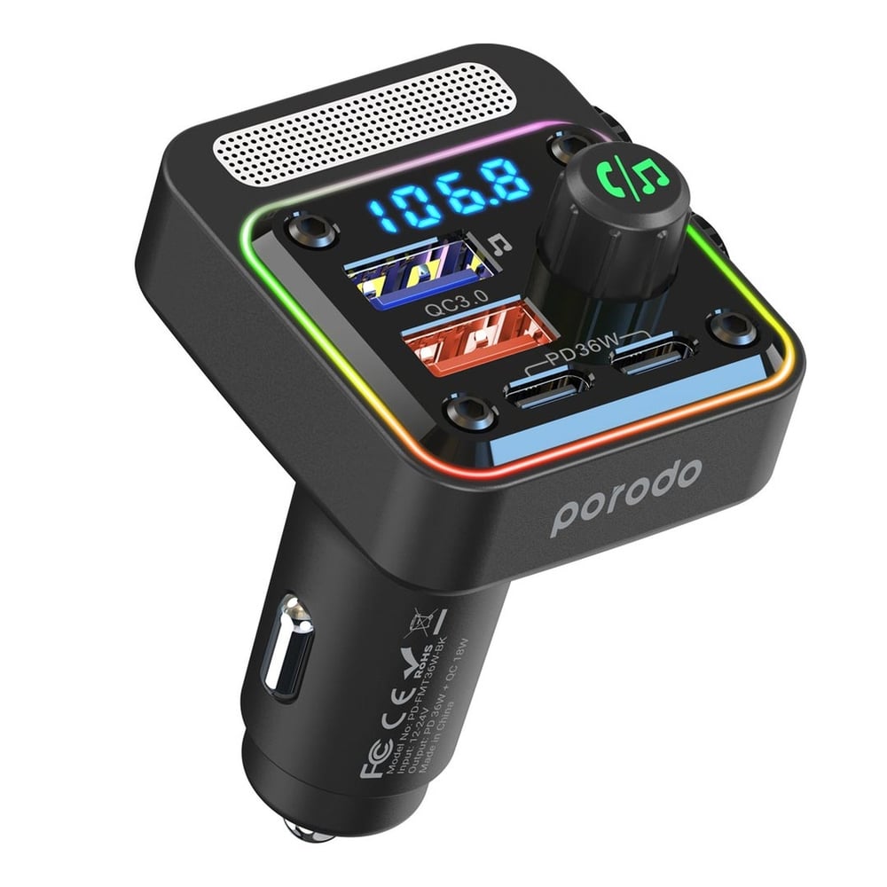 PORODO FM QUICK CHARGER PD36W FM MODULATOR