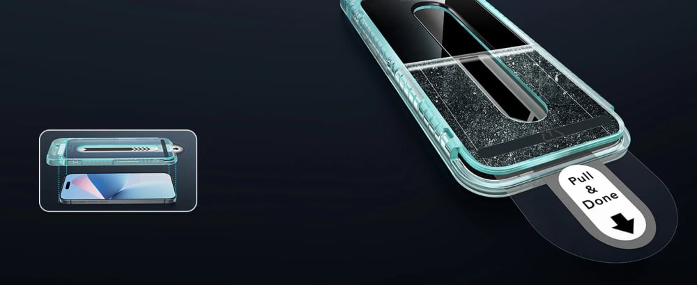 ELEPHANT HD CLEAR TEMPERED GLASS IPHONE 16PRO SCREEN PROTECTOR