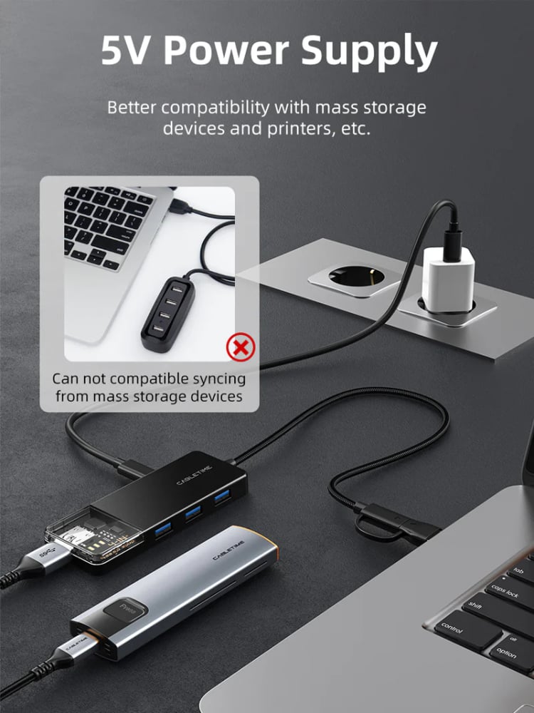 CRYSTAL 3.0 USB 4 PORT HUB