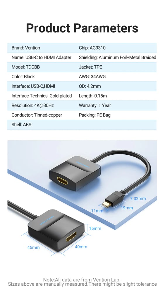 Type C to HDMI Adapter